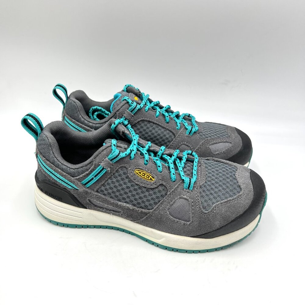 Keen Womens Size 6 Utility Springfield Safety Toe Work Shoes Sneakers Blue‎ Gray